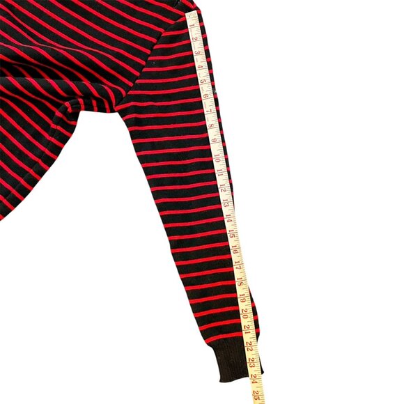 SAINT JAMES EUC Striped Breton Fisherman Sweater Jumper Red/Navy 100% Wool - Picture 5 of 9